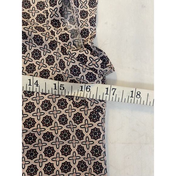 Corp Core Workwear Blouse Pink and Black Print Sleeveless Blouse XS - Picture 3 of 6